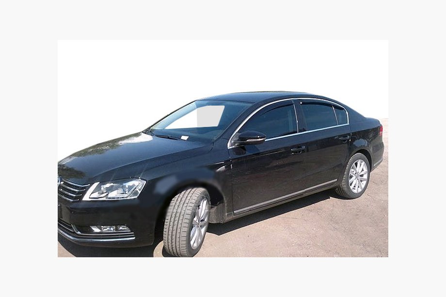 Volkswagen Passat B6 2006-2012 Windabweiser SD (4 Stk, SIM Chrom) Image