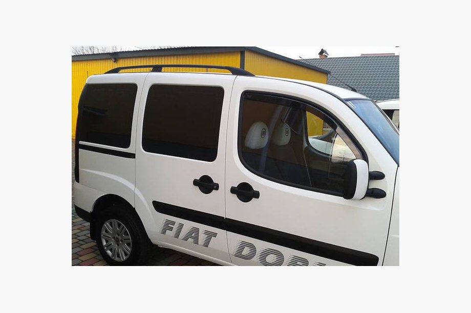 Fiat Doblo I 2005-2010 Dachreling Schwarz Maxi-Basis, Kunststofffüße Foto 3