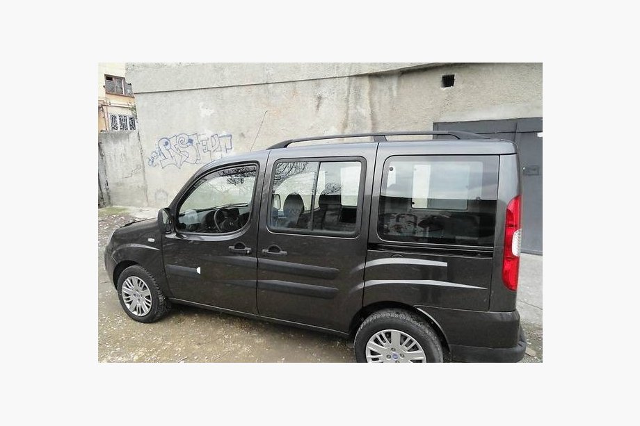 Fiat Doblo I 2005-2010 Dachreling Schwarz Maxi-Basis, Kunststofffüße Foto 2