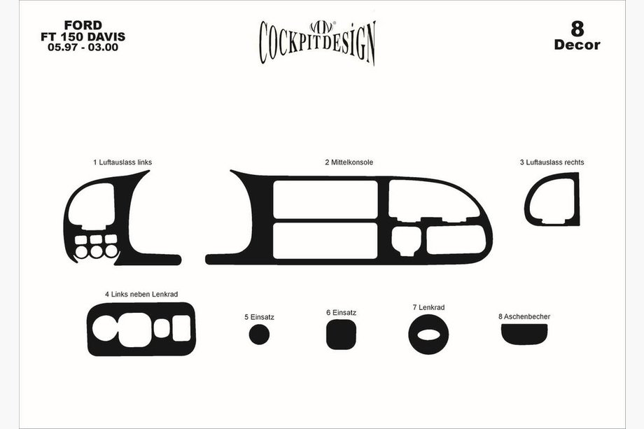 Ford Transit 1991-2000 Armaturenbrett Abdeckungen (1997-2000) Foto 4