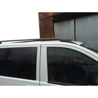 Schwarze Dachreling CAN Original Design (Metallfuesse) Mercedes Viano 2004-2014 Foto 1