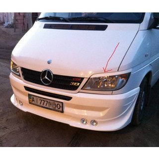 Scheinwerferblenden (schwarz, ABS, 2000-2006) Mercedes Sprinter W901/902/903/904/905 1995–2006 Foto 2