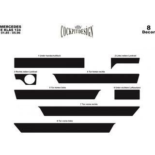 Armaturenbrett Abdeckungen (Meric) Mercedes E-сlass W124 1984–1997 Foto 2