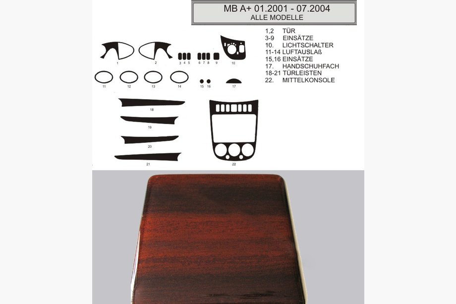 Mercedes A-class W168 1997-2004 Angebot! Armaturenbrett Abdeckung (1997-2001) Image