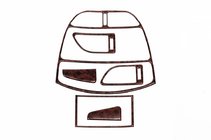 Chery Tiggo 1 2005-2016 Armaturenbrett Abdeckungen (kleines Set) Aluminium Foto 1