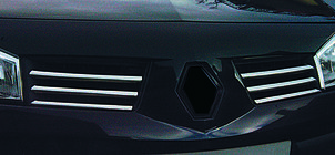 Renault Megane II 2004-2009 Chrom Kühlergrill Abdeckungen (Modell 2004-2006, 6 Stück, Edelstahl) Carmos - Türkischer Edelstahl Foto 4