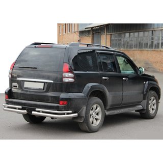 Hintere doppelte Eckschutzrohre AK003-1 (2 Stk., Edelstahl) Toyota Land Cruiser Prado 120 2002-2009 Foto 4