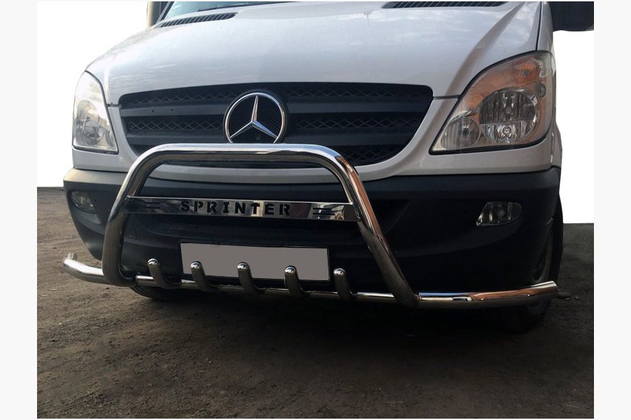 Mercedes Sprinter W906 2006–2018 Frontbügel WT003-Plus (Edelstahl) Foto 1