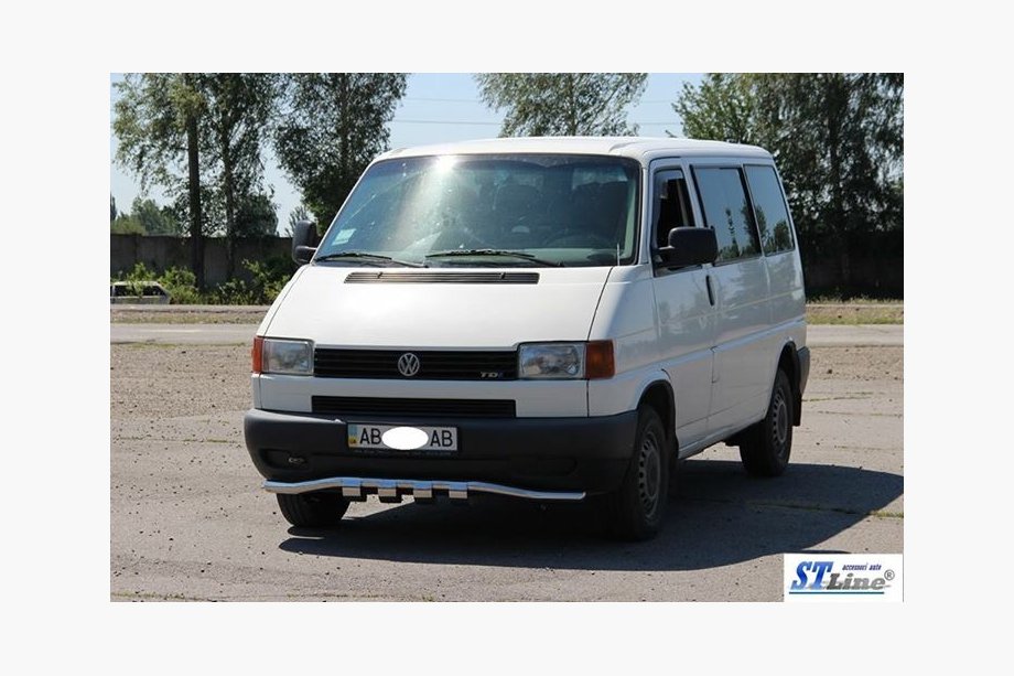 Volkswagen T4 Caravelle/Multivan 1990–2003 Frontschutzbügel mit Grill ST010 (Edelstahl) Foto 3