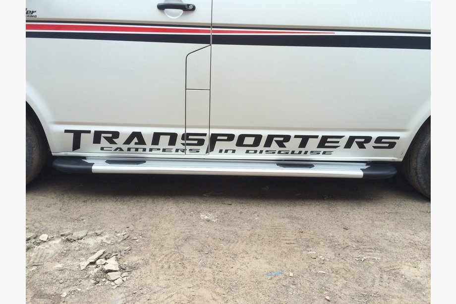 Volkswagen T5 Transporter 2003-2010 Trittbretter Bosphorus OLD Grau (2 Stk., Aluminium) Langer Radstand Foto 3