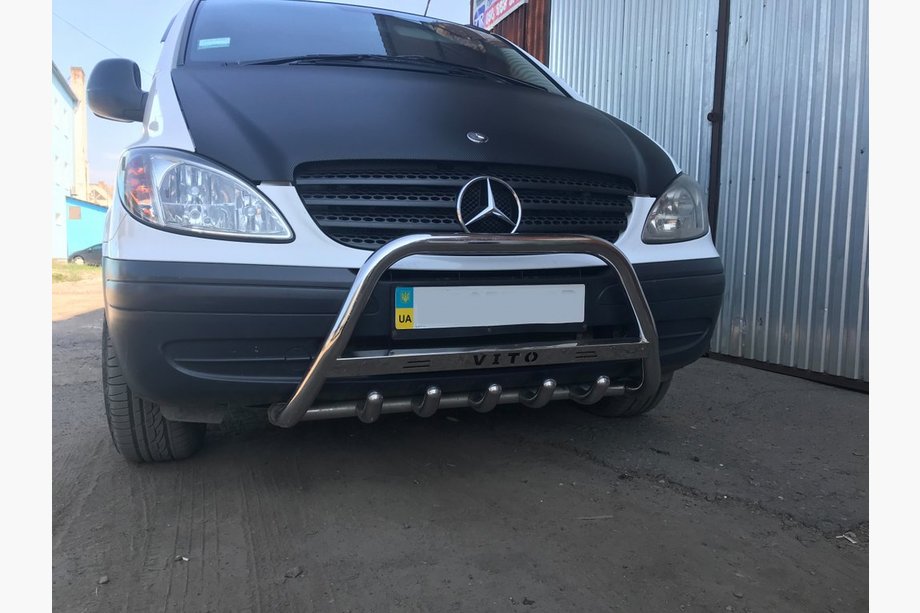 Mercedes Vito W639 2004-2014 Frontbügel 60mm Edelstahl mit Schriftzug, 2004-2010, 60mm Image