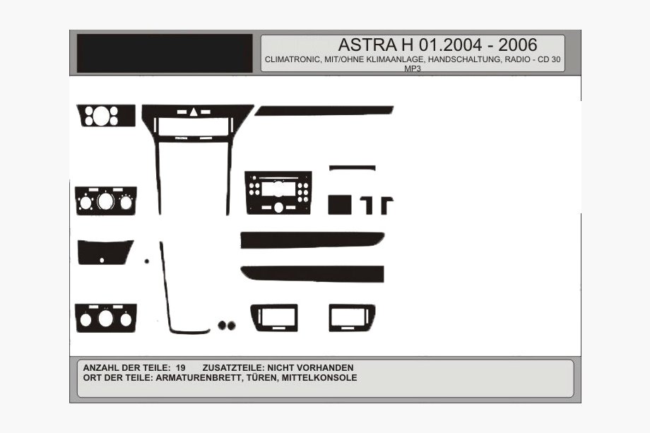 Opel Astra H 2004-2013 Angebot! Armaturenbrett Blenden (Holzoptik) Image