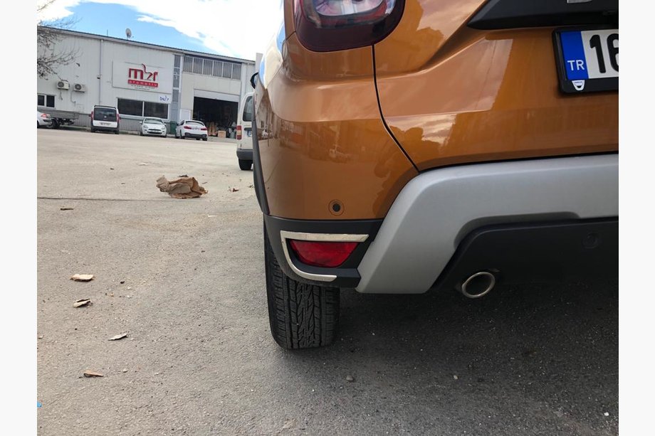 Renault Duster 2018-2024 Abdeckungen für hintere Reflektoren 2 Stk, Edelstahl OmsaLine - Italienischer Edelstahl Image