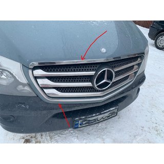 Grillumrandung (2013↗, Edelstahl) Mercedes Sprinter W906 2006–2018 Foto 1