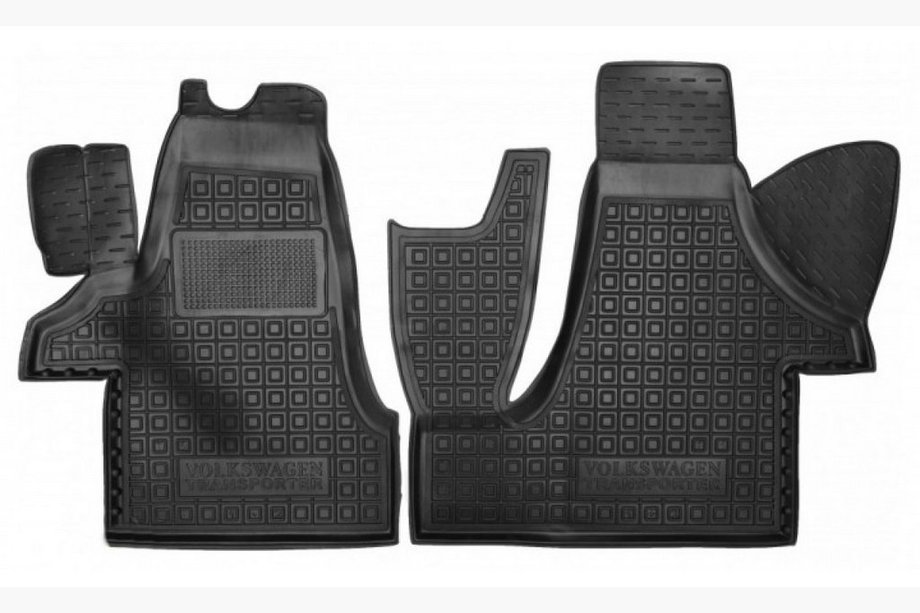 Volkswagen T5 Transporter 2003-2010 Gummimatten mit Rand (Autogumm, vorne für 1+2) Foto 1