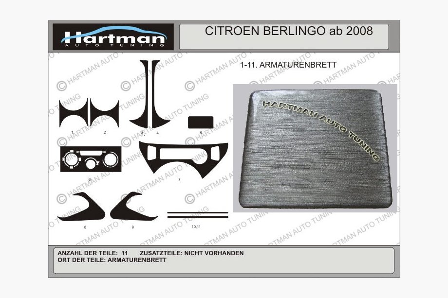 Peugeot Partner Tepee 2008-2018 Angebot !!! Innenraum Tuning in Aluminium Optik Foto 1
