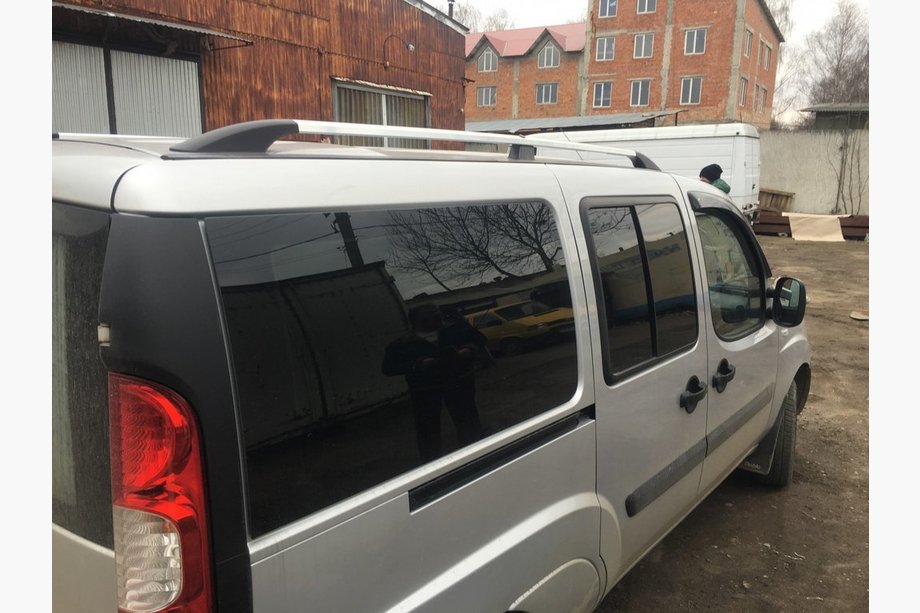 Fiat Doblo I 2005-2010 Dachreling Chrom Standardbasis, Kunststofffüße Foto 8