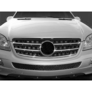 Chrom Kühlergrill Blenden (5 Stk., Edelstahl) Mercedes ML W164 2005-2011 Foto 1