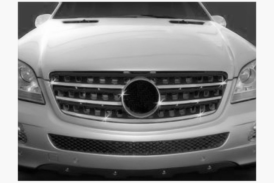 Mercedes ML W164 2005-2011 Chrom Kühlergrill Blenden (5 Stk., Edelstahl) Carmos - Türkischer Edelstahl Image