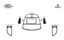 Chery Tiggo 1 2005-2016 Armaturenbrett Abdeckungen (kleines Set) Aluminium Foto 3