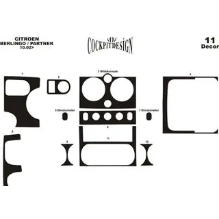 Armaturenbrett Abdeckungen (2002-2008) Citroen Berlingo 1996-2008 Foto 3