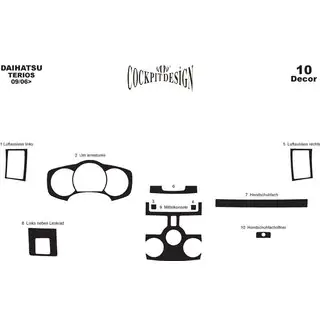 Armaturenbrett Abdeckungen Daihatsu Terios 2006-2017 Foto 2