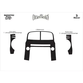 Armaturenbrett Abdeckungen Daihatsu Sirion 2005-2015 Foto 3