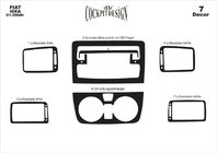 Fiat Idea 2003-2016 Dekorative Armaturenbrett Abdeckung Carbon Foto 2