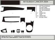 Mitsubishi Lancer 9 2004-2008 Armaturenbrett Abdeckungen (Hartman) Foto 1