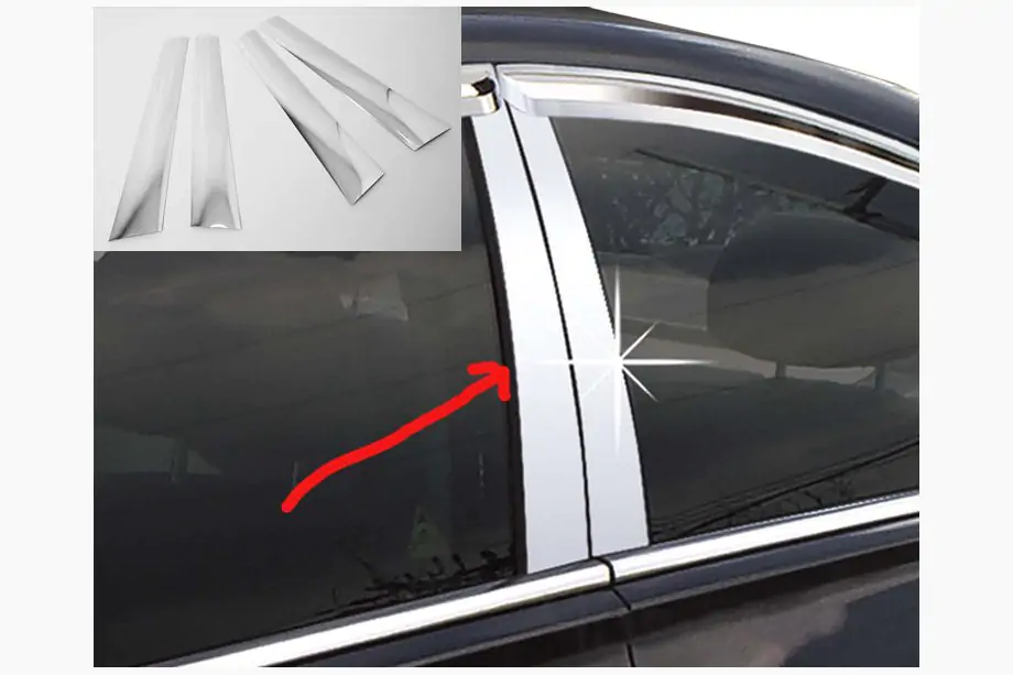 Hyundai Elantra (XD) 2000-2011 Chrom Folie für B-Säule Image