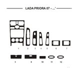 Lada Priora 2007-2018 Armaturenbrett Abdeckungen (Hartman) Blau Foto 1