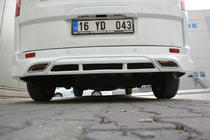 Ford Custom 2013-2022 Heckstoßstangenabdeckung (grundiert zum Lackieren) Foto 3