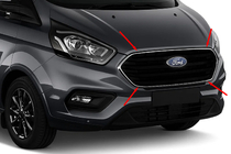 Ford Custom 2013-2022 Chrom Rahmen für Kühlergrill 2018+ (4 Stk., Edelstahl) Foto 1