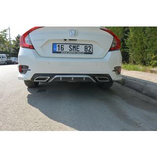 Heckdiffusor für Heckstoßstange (Meliset, in Wagenfarbe) Honda Civic Sedan X 2016-2021 Foto 2