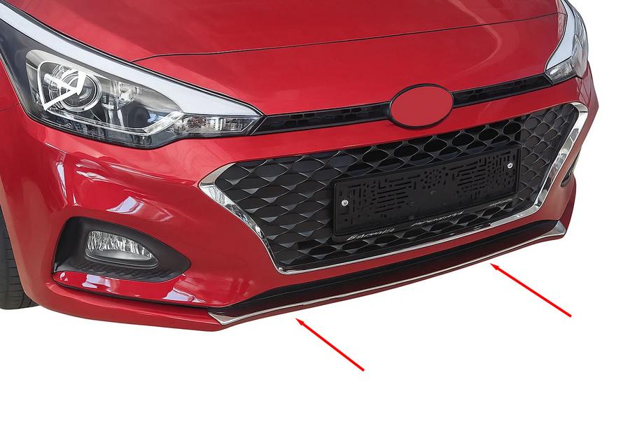 Hyundai I-20 2014-2020 Abdeckung für Stoßstangengrill 2018-2020 (Edelstahl) Image