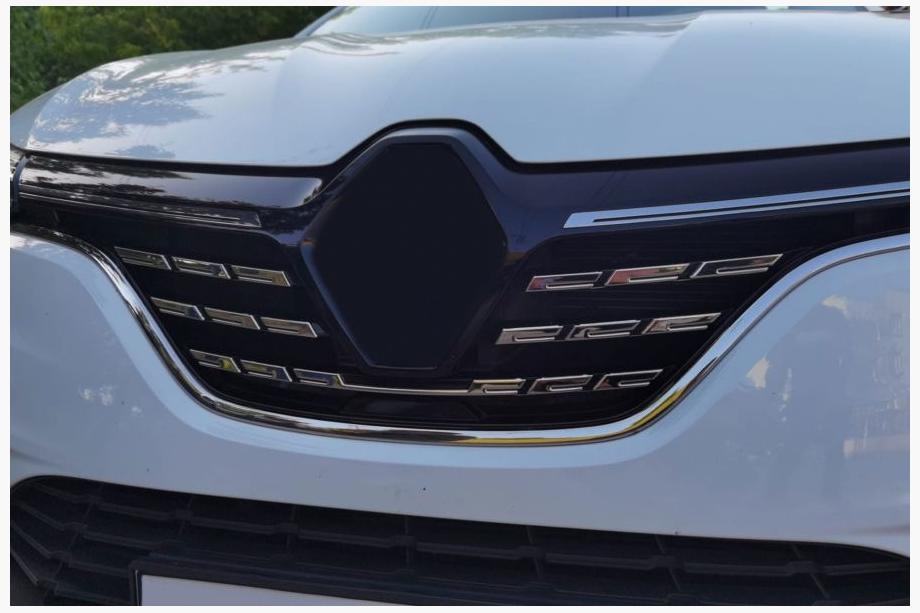 Renault Megane IV 2016-2025 Chrom Kühlergrill Abdeckungen 2021+ (5 Stk, Edelstahl) Carmos - Türkischer Edelstahl Foto 1