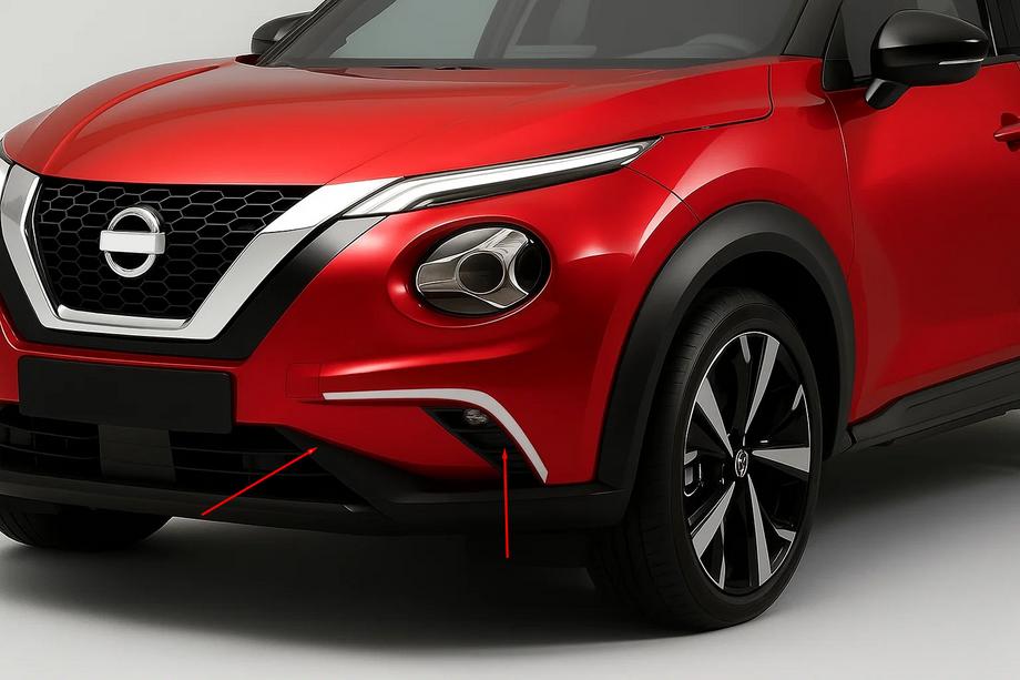 Nissan Juke 2020- Scheinwerfer Abdeckungen Chrom (2 Stk, Edelstahl) Foto 1
