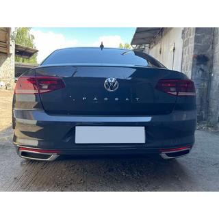 Auspuffblenden V2 SD/SW (2019+, 3 Stk, Edelstahl) Volkswagen Passat B8 2015-2023 Foto 1