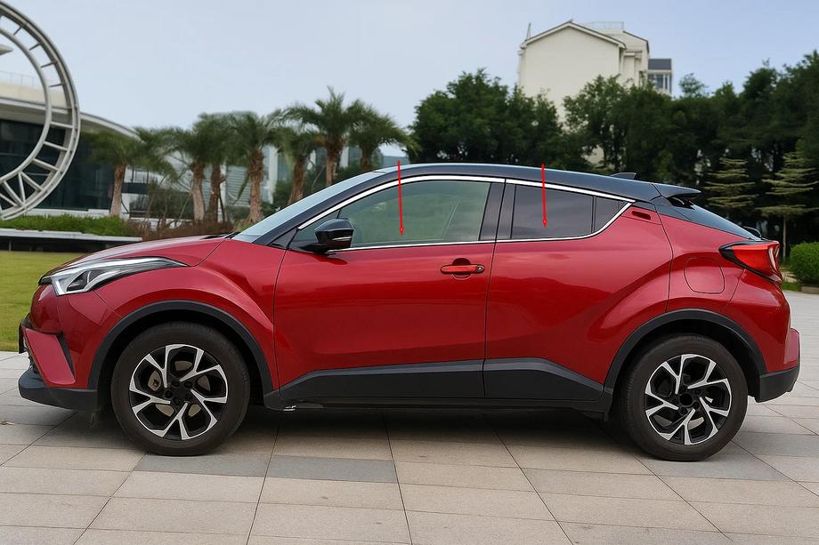 Toyota C-HR 2016-2023 Fensterzierleisten OmsaLine (4 Stk., Edelstahl) Foto 3