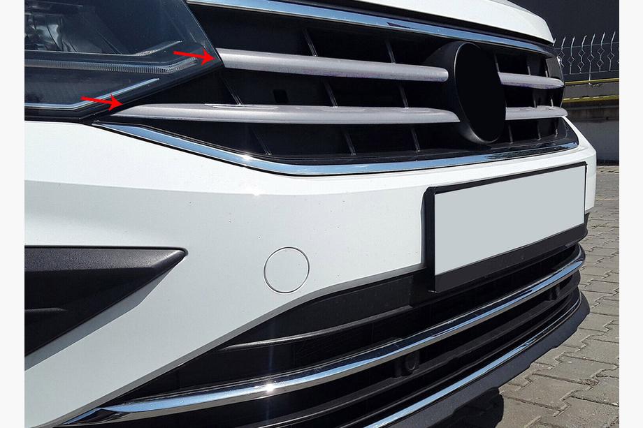 Volkswagen Tiguan 2016-2023 Grill Abdeckungen 2020+ (4 Stk., Edelstahl) Foto 1