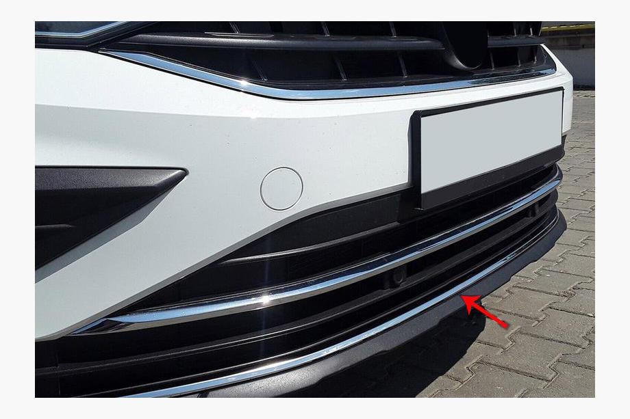 Volkswagen Tiguan 2016-2023 Edelstahl Frontstoßstangenabdeckung 2020+ Foto 1
