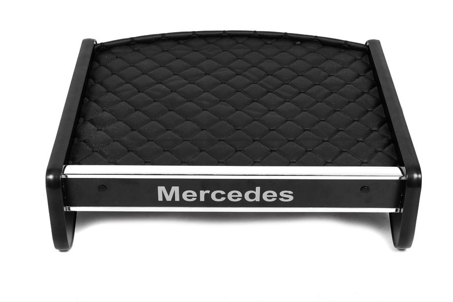 Mercedes T2 (507-814) 1967-1996 Ablagebrett für Armaturenbrett (Schwarz mit schwarzer Naht) Foto 2