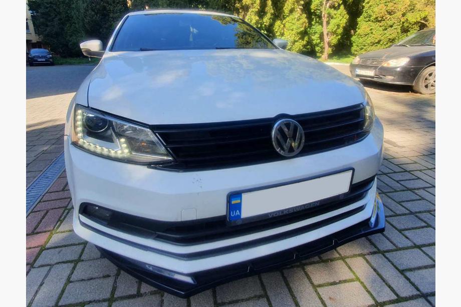 Volkswagen Jetta 2011-2018 Frontlippe Stoßstange Lip (2010-2018, Schwarz Glanz) Foto 8