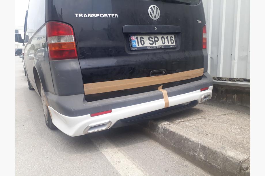 Volkswagen T6 2015-2024 Hintere untere Sport 3 Heckschürze (grundiert zum Lackieren) Foto 5