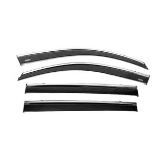 Windabweiser mit Chromleiste (4 Stk, Niken) Toyota Highlander 2008-2013 Foto 3