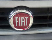 Fiat Emblem (rot V2, selbstklebend) 120 mm Foto 3