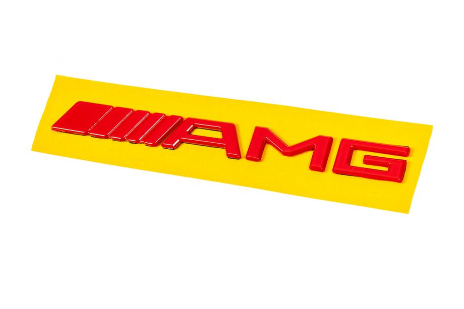 Mercedes-Benz Emblem AMG (20cm, ABS, rot) Foto 1