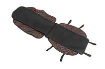 Autositzauflage ECO und Stoff (1 Stk, Schwarz mit roter Naht + Stoff) Foto 4