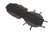 Autositzauflage ECO und Stoff (1 Stk, Schwarz mit roter Naht + Stoff) Foto 4