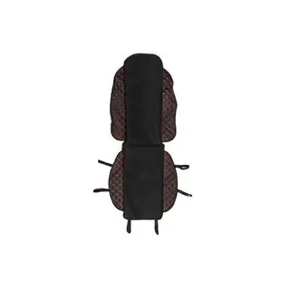 Autositzauflage ECO und Stoff (1 Stk, Schwarz mit roter Naht + Stoff) Foto 3